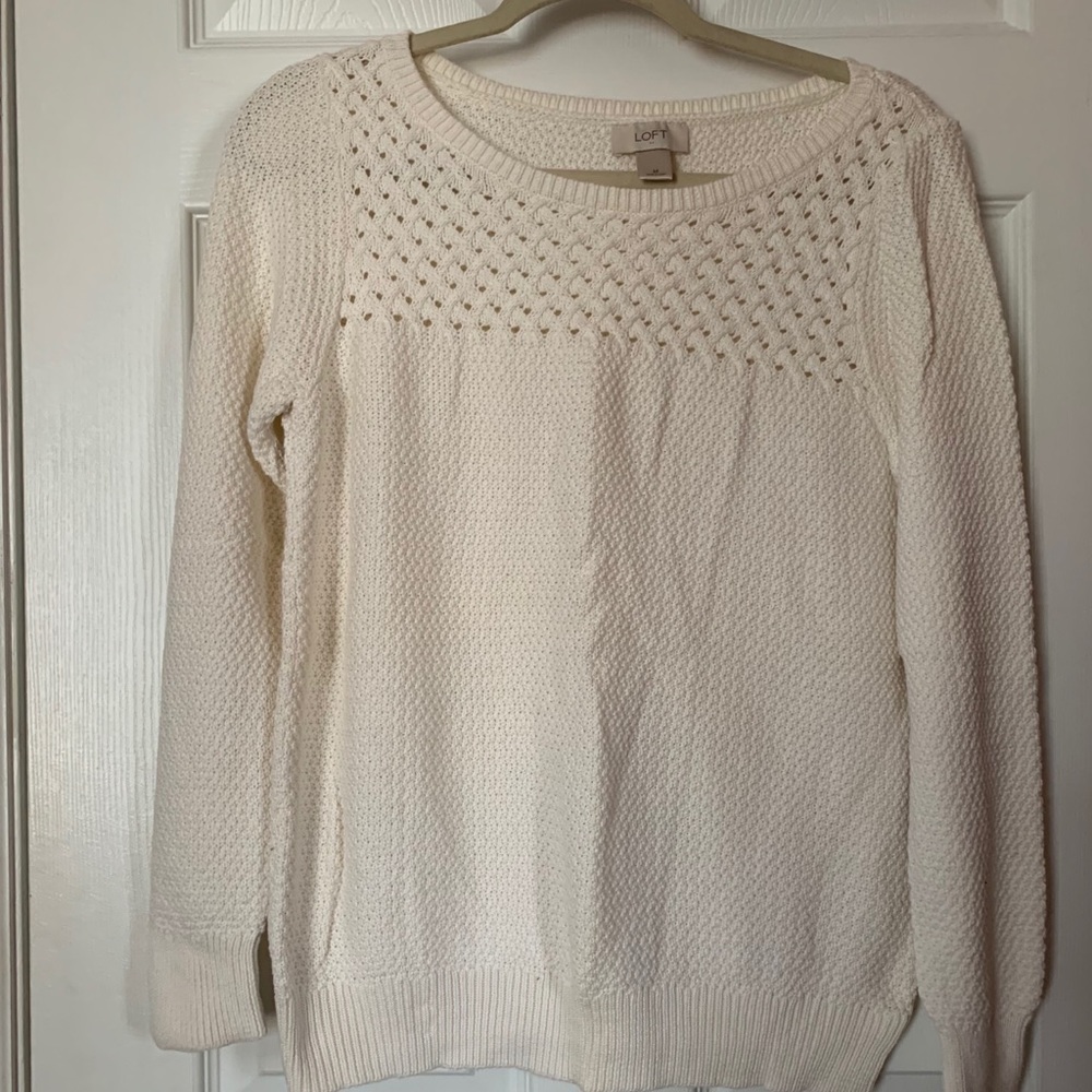 Loft White Sweater